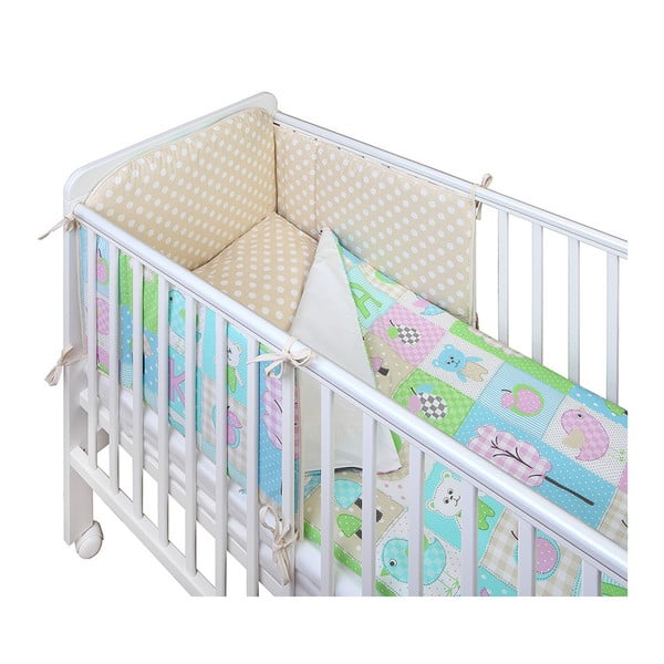 Protecție grilaj pat pentru bebeluși YappyKids Bumper Play 60 x 60 cm