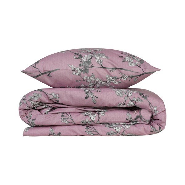 Lenjerie de pat roz din bumbac ranforcé pentru pat dublu/extinsă 240x220 cm Chicory – Mijolnir