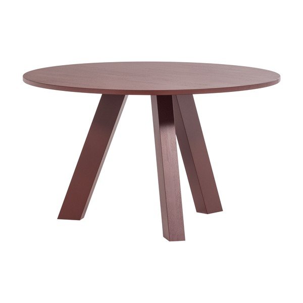 Masă de dining rotundă din lemn de stejar ø 129 cm Rhonda – WOOOD-image-2