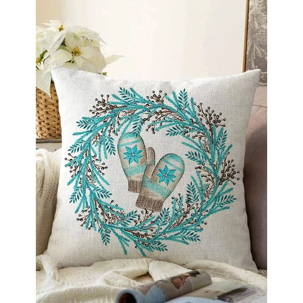 Față de pernă 43x43 cm  cu model de Crăciun – Mila Home