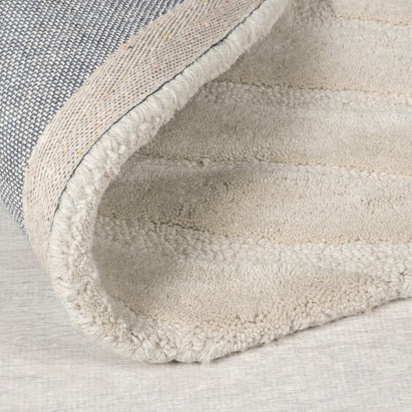 Covor crem țesut manual rotund din lână ø 160 cm Mesmerise Natural – Flair Rugs-image-3