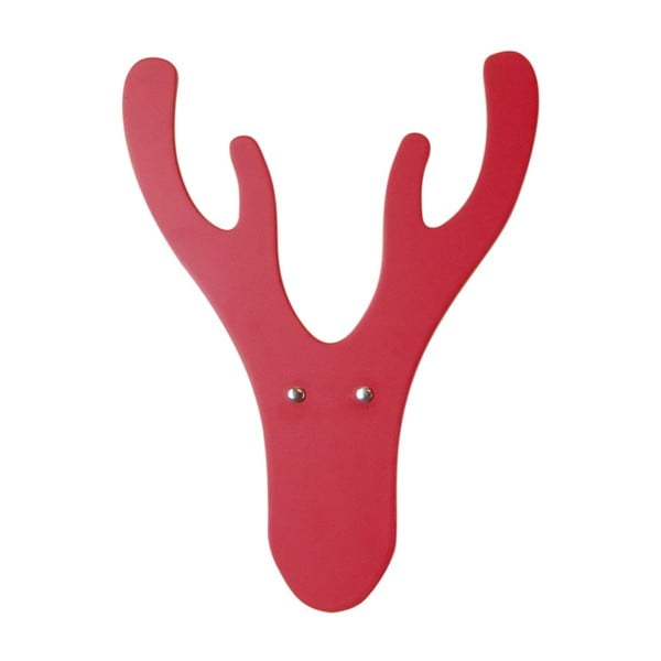 Cuier de perete Furniteam Reindeer, roșu