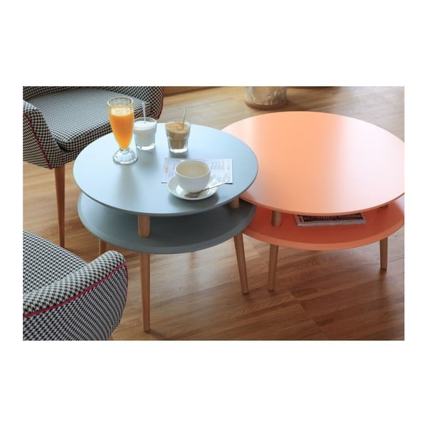 Măsuță de cafea Ragaba UFO, Ø 70 cm, alb-image-3