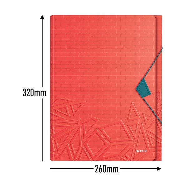 Mapă compartimentată Leitz, roșu-image-3