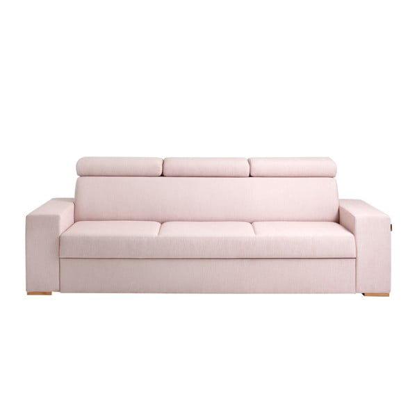 Canapea extensibilă pentru 3 persoane Atlantica, roz