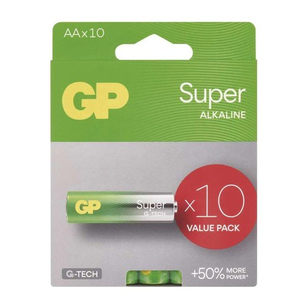 Set 10 baterii alcaline EMOS GP Super AA-image-1