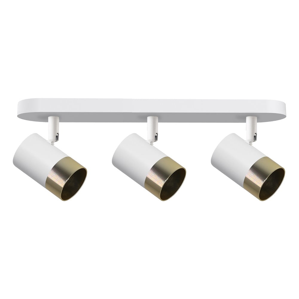 Plafonieră albă/aurie cu abajur din metal 44x5.5 cm Tobi – Candellux Lighting