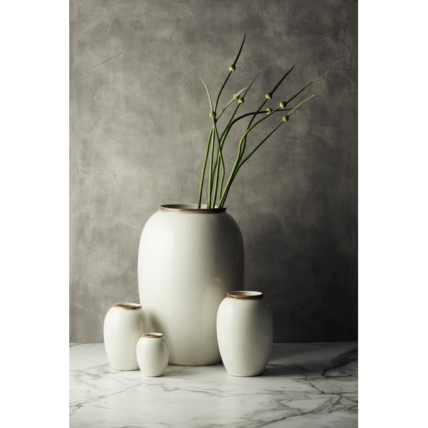 Vază albă din gresie (înălțime 20 cm) Gastro  – Bitz-image-1