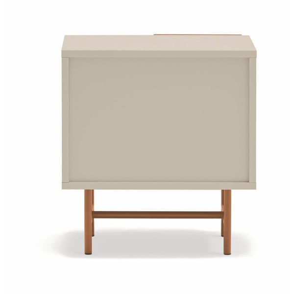 Noptieră cărămizie/bej cu rafturi cu aspect mat Nube – Teulat-image-4