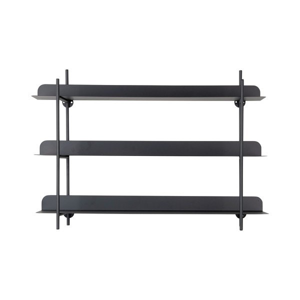 Raft negru etajat din metal 60 cm Riqueza Tres – PT LIVING-image-2