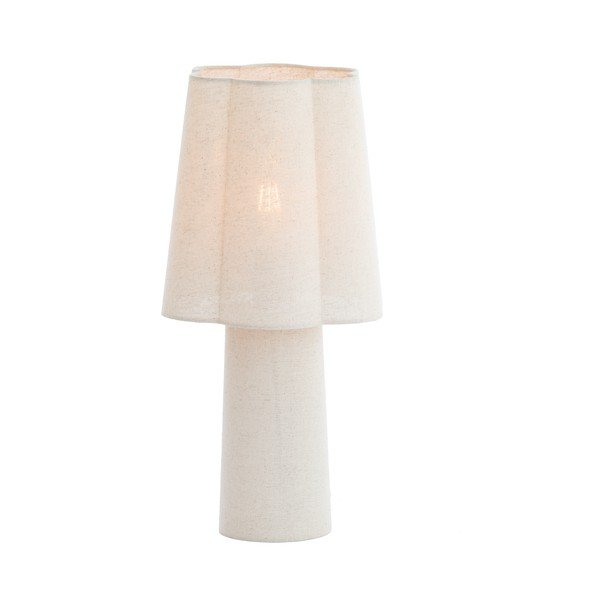 Veioză albă cu abajur textil (înălțime 50 cm) Musaby – Light & Living-image-1