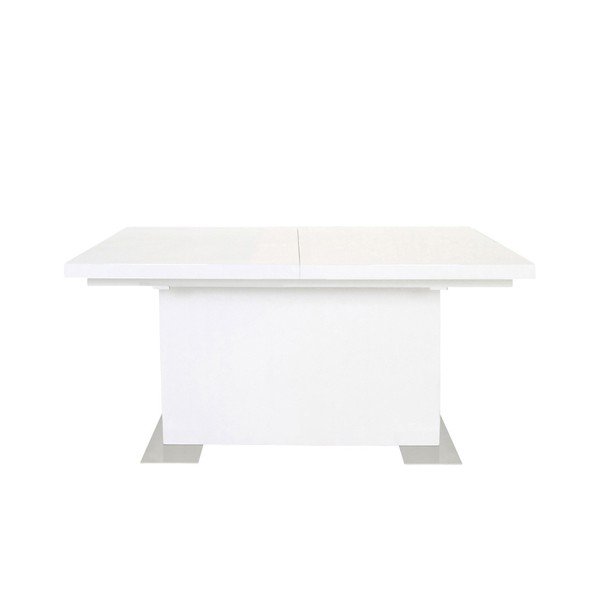 Masă extensibilă Actona Brick, lungime 130 - 180 cm, alb