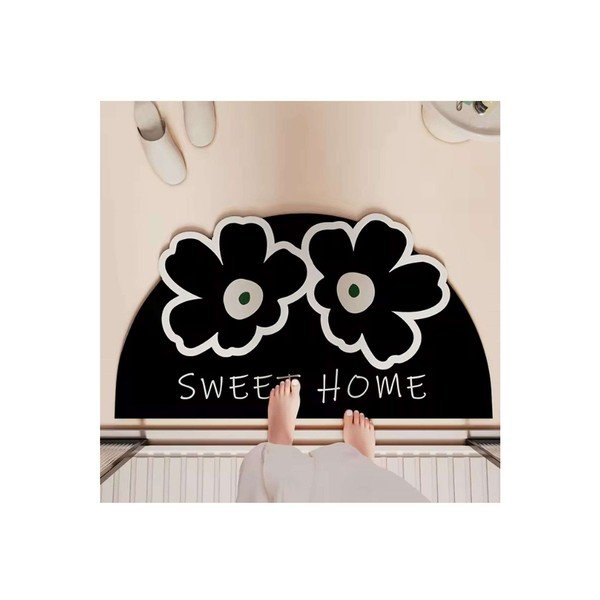 Covoraș de baie negru 60x100 cm Miedo – Foutastic-image-1