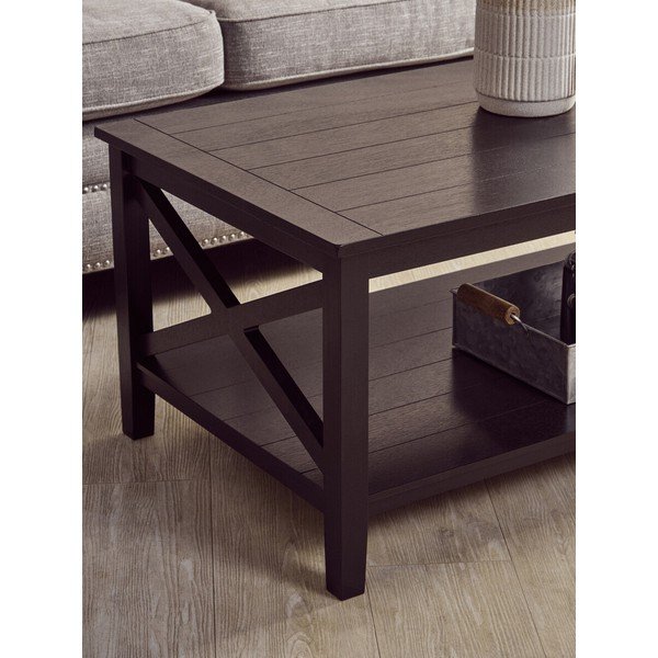 Măsuță de cafea neagră 60x120 cm Heritage – Premier Housewares-image-2