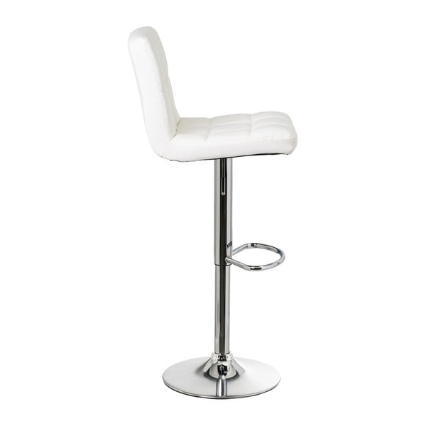 Scaune de bar albe cu înălțime ajustabilă 2 buc. din imitație de piele (înălțime șezut 93 cm) – Casa Selección-image-1