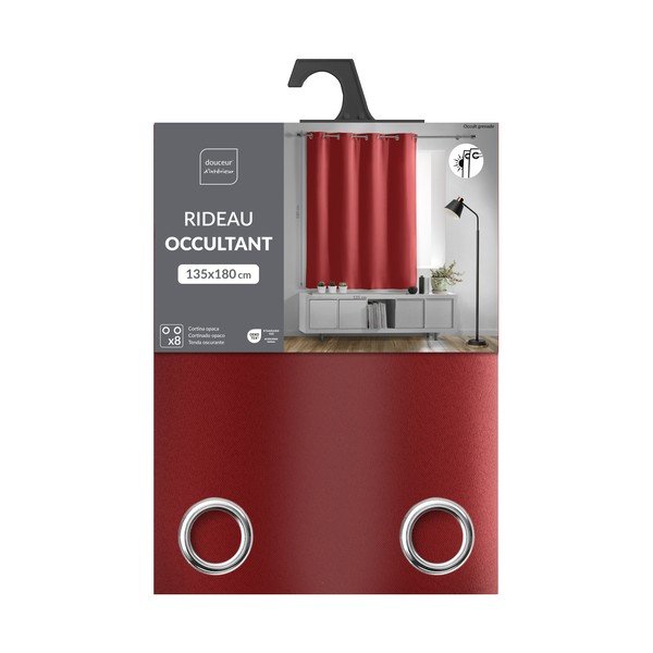 Draperie roșie blackout 135x180 cm Occult – douceur d'intérieur-image-2