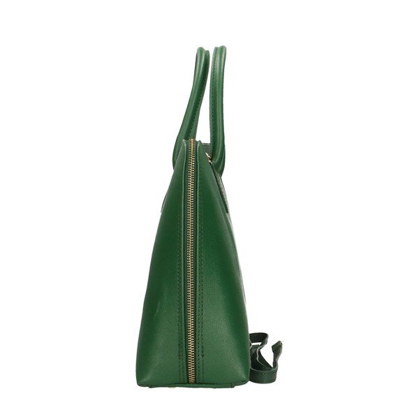 Geantă de mână din piele verde Chicca Borse Arancio-image-4