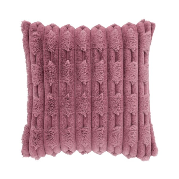 Pernă decorativă din micropluș/cocolino 50x50 cm Carved Fur – Bianca