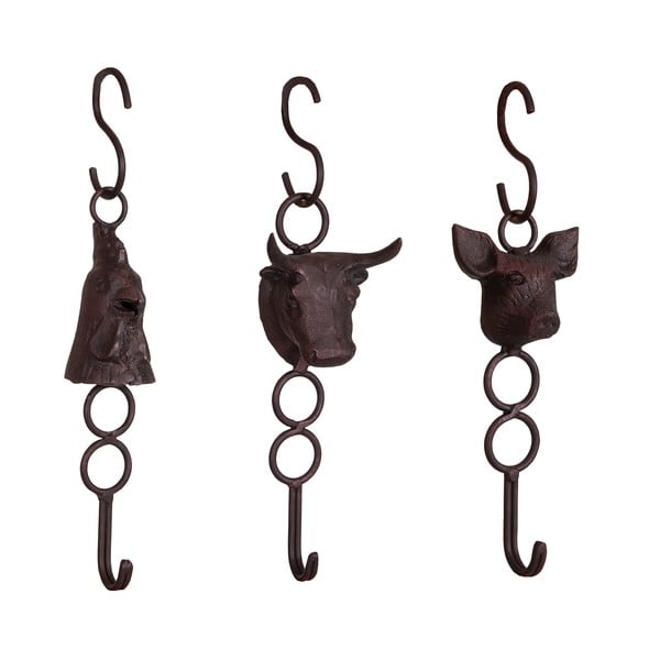 Cârlige 3 buc. suspendate din metal – Antic Line