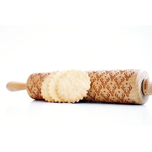 Sucitor din lemn cu detalii de Crăciun în relief Valek Reindeer-image-2