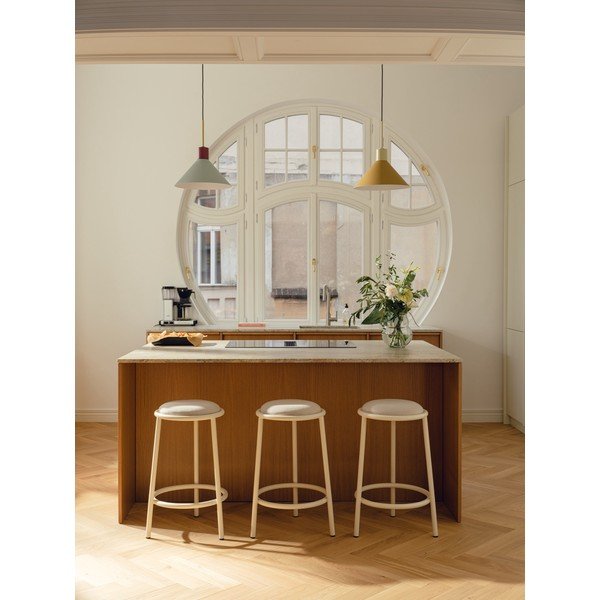 Scaun de bar bej din metal (înălțime șezut 68 cm) Hogo – noo.ma-image-2