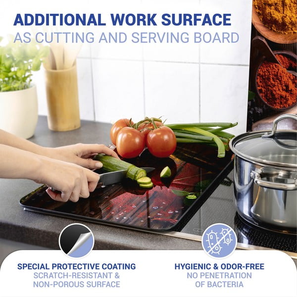 Set 2 protecții din sticlă pentru aragaz Wenko Spices, 52 x 30 cm-image-4