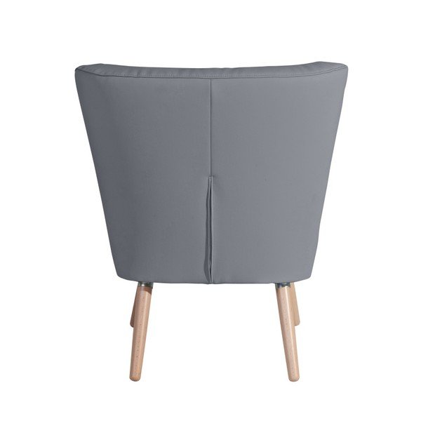 Fotoliu din imitație de piele Max Winzer Neele Leather Gray, gri-image-3