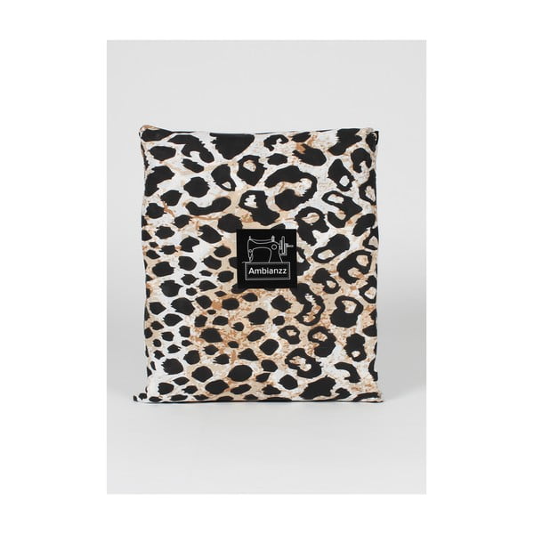 Lenjerie de pat din bumbac cu model leopard Ambianzz, 220 x 240 cm-image-4