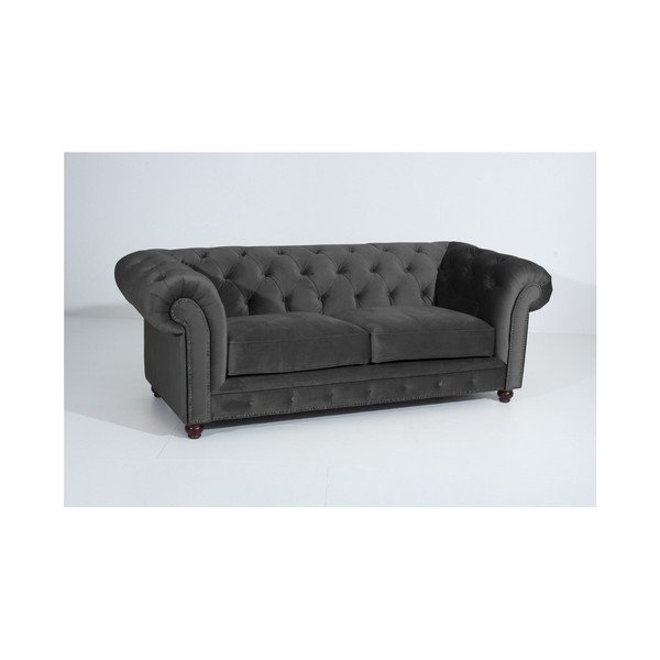 Canapea Max Winzer Orleans Velvet, 216 cm, gri antracit-image-3