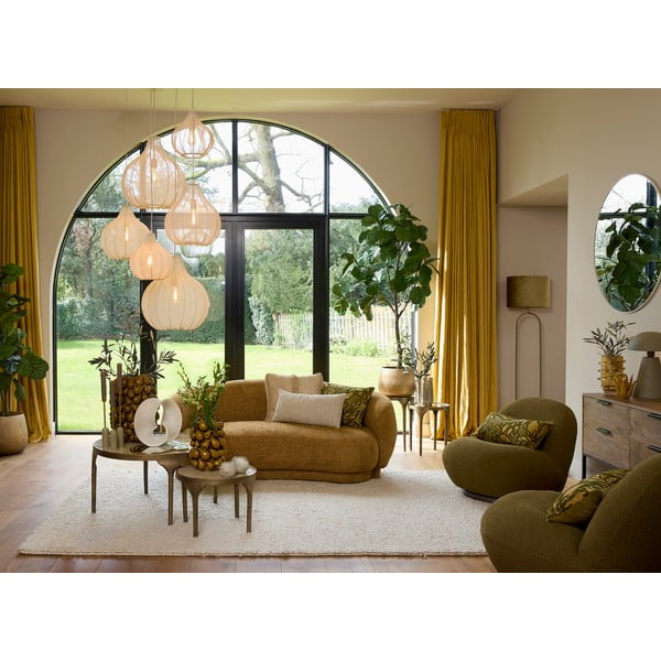 Lustră bej cu abajur textil ø 39 cm Elati – Light & Living-image-1