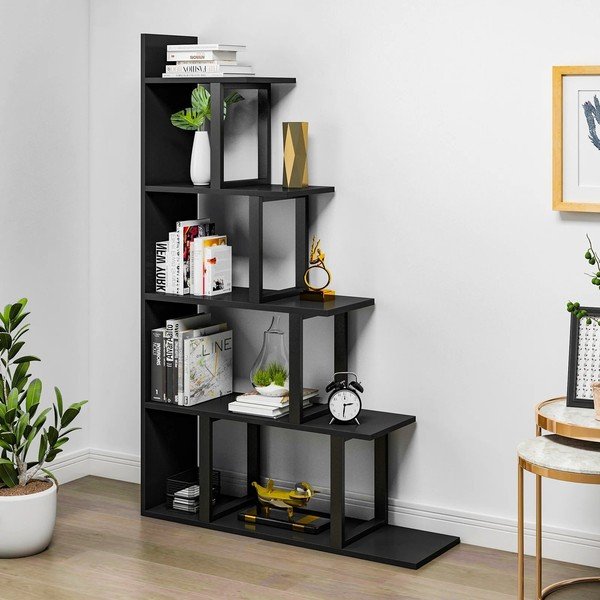 Etajeră neagră 100x164 cm Step – Kalune Design-image-3