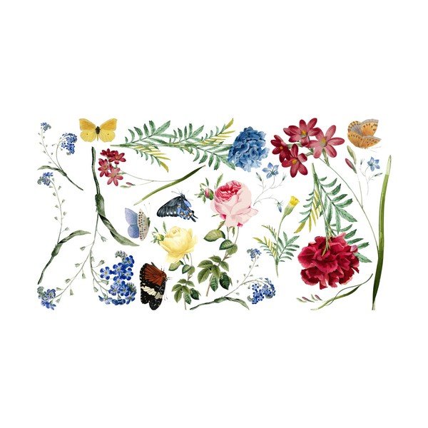 Set autocolante pentru perete Ambiance Flowers in the Garden-image-2