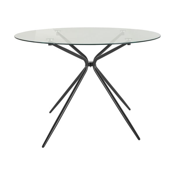 Masă de dining rotundă cu blat din sticlă ø 110 cm Silvie – Støraa-image-2