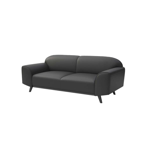 Canapea gri închis cu tapițerie din piele 193 cm Nesbo – MESONICA-image-2