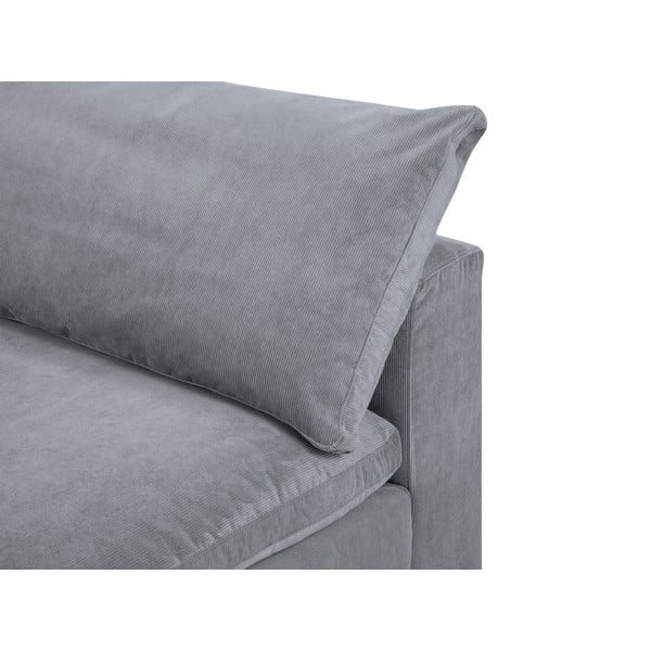 Modul cu tapițerie din catifea pentru canapea colț de stânga Windsor & Co Sofas Galaxy, gri-image-1