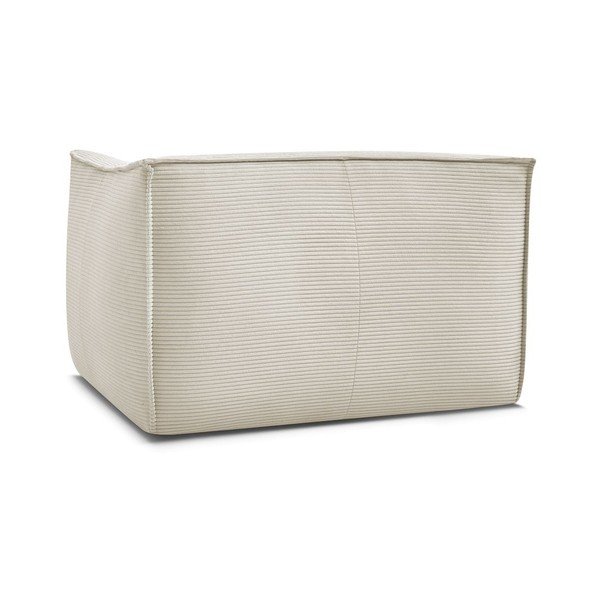 Fotoliu bej cu tapițerie din catifea reiată Giorgia – Bobochic Paris-image-3