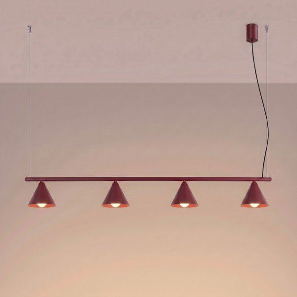 Lustră burgundy din oțel Zylo – Sollux-image-3