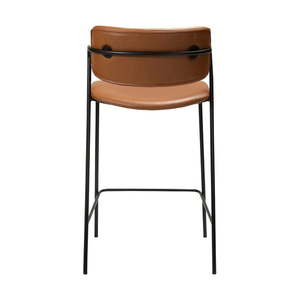 Scaun de bar din piele artificială DAN-FORM Denmark Zed, înălțime 95,5 cm, maro-image-4