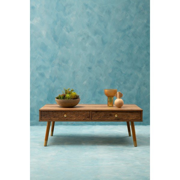 Măsuță de cafea în culoare naturală închisă 59x110 cm Frida – Premier Housewares-image-2