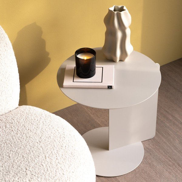 Măsuță auxiliară rotundă din oțel ø 40 cm Salsa – Spinder Design-image-1