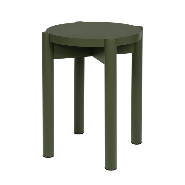 Scaun tip taburet verde din lemn de fag Hopp – noo.ma