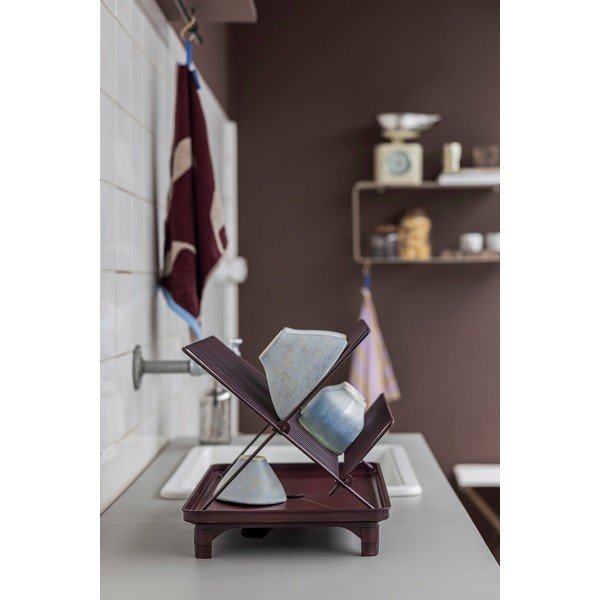 Scurgător de vase burgundy cu două nivele 42x29 cm Dry-It – Mette Ditmer Denmark-image-1