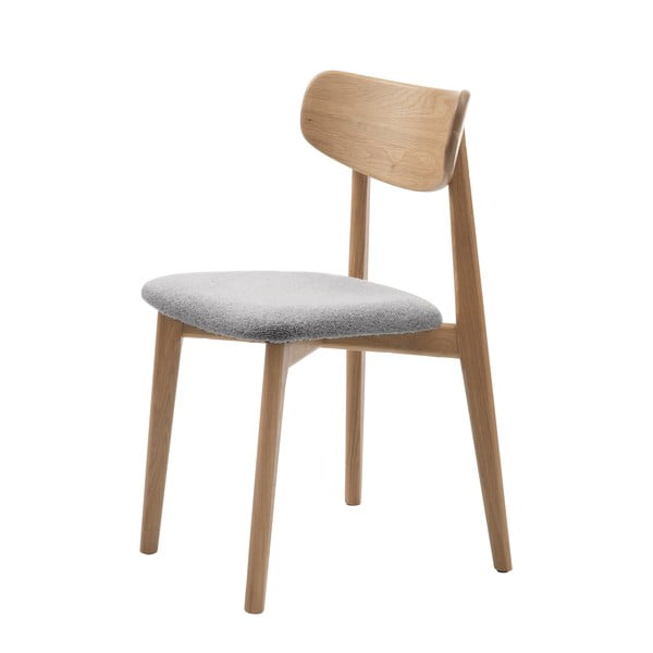 Scaun de dining gri deschis/în culoare naturală Elim – Unique Furniture