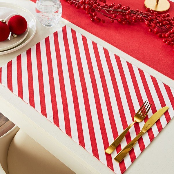 Suporturi pentru farfurii 4 buc. din material textil 30x46 cm Candy Cane – Catherine Lansfield
