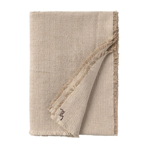 Pătură crem din bumbac 130x180 cm Handloom – Lorena Canals