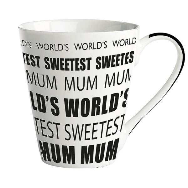 Cană porțelan KJ Collection World’s sweetest mum, 300 ml