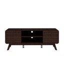 Comodă TV maro cu aspect de lemn de nuc 140x53 cm Caitlin – Støraa