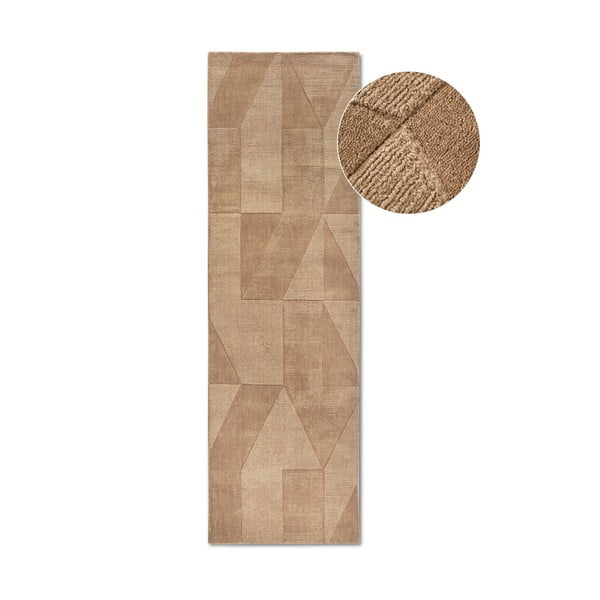 Covor tip traversă bej țesut manual din lână 80x250 cm Ursule – Villeroy&Boch
