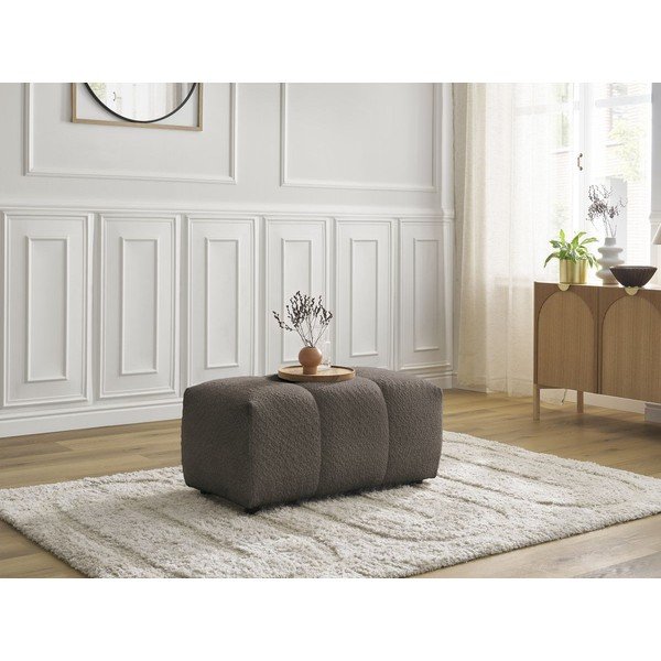 Taburet maro cu tapițerie din țesătură bouclé Roxelane – Bobochic Paris-image-4