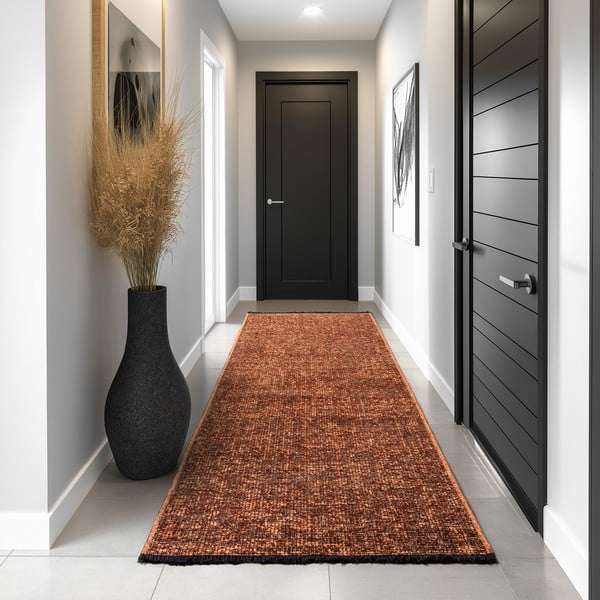 Covor tip traversă teracotă lavabil 80x250 cm Space 1900 – Ayyildiz Carpets-image-1